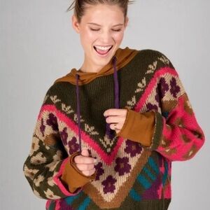 NATURAL LIFE Multicolor Patterned Hoodie XL